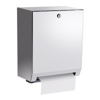Roll Paper Towel Dispenser for Restroom. Stainless Steel