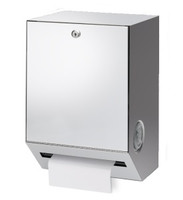 Mechanical hands free paper towel dispenser. Non-perforated roll