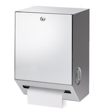 Mechanical hands free paper towel dispenser. Non-perforated roll