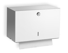 Single Fold Paper Towel Dispenser. White Enamel