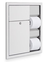 Toilet Tissue Dispenser / Sanitary Waste Disposal. Stainless Steel