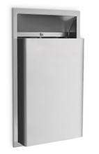 Waste Receptacle for Restrooms. 1/2" Extension. Stainless Steel