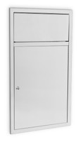 Waste Receptacle for Restrooms. Push Door. Stainless Steel