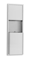 Waste Receptacle / Fold-Type Paper Towel Dispenser for Restrooms