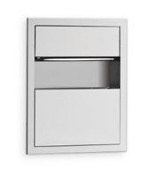 Waste Receptacle / Fold-Type Paper Towel Dispenser for Restrooms