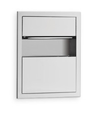 Waste Receptacle / Fold-Type Paper Towel Dispenser for Restrooms