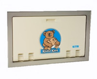 Baby Changing Station in closed position. Cream color option shown