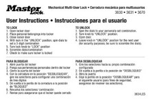Master Lock Multi-User Lock Instruction Magnets