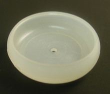 Snap-on cap for commercial chair glides with 1-1/4" diameter metal bases