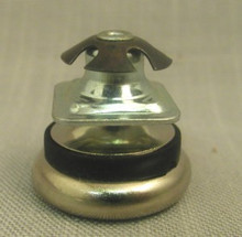 Swivel glide for chairs with square tubing legs. Leg O.D. 3/4", I.D. 5/8"