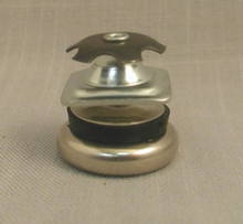 Swivel glide for chairs with square tubing legs. Leg O.D. 7/8", I.D. 3/4"