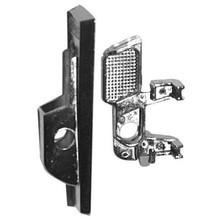 Republic #12 LEFT hand locker handle assembly. The tangs (prongs) on this handle form right angled "feet" that engage the lock bar.