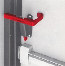 Security Latch #5508 mounted on single left hand door. Unfortunately, we do not have a picture with the cable lock.