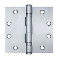 Door Hinge. Full Mortise, Ball Bearing. 5" x 5". Dull Chrome Finish. #3302FMDC5