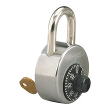 Master Lock 2010 High Security Combination Padlock. Control Keyed. Anti-Shim design, Stainless Steel body for greater strength! Control Keyed. 1" shackle for locker WITHOUT recessed handle.
