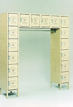 Republic Steel Quick Ship 16-Person Multi-Robe Box Lockers with Coat Rod.