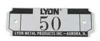 Lyon locker number plate