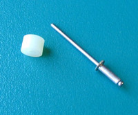Interior Steel Locker Nylon Latch Bumper (Roller) with Rivet. #76024