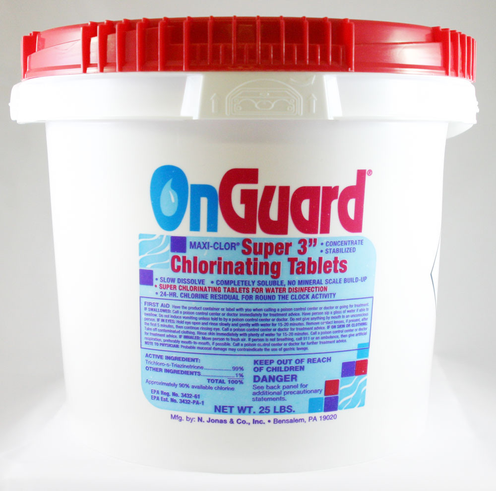 3 Inch Chlorine Tablets Change Comin   Chlorine OnGuard Tablets 25lbs  91567.1478630095.1000.1000 