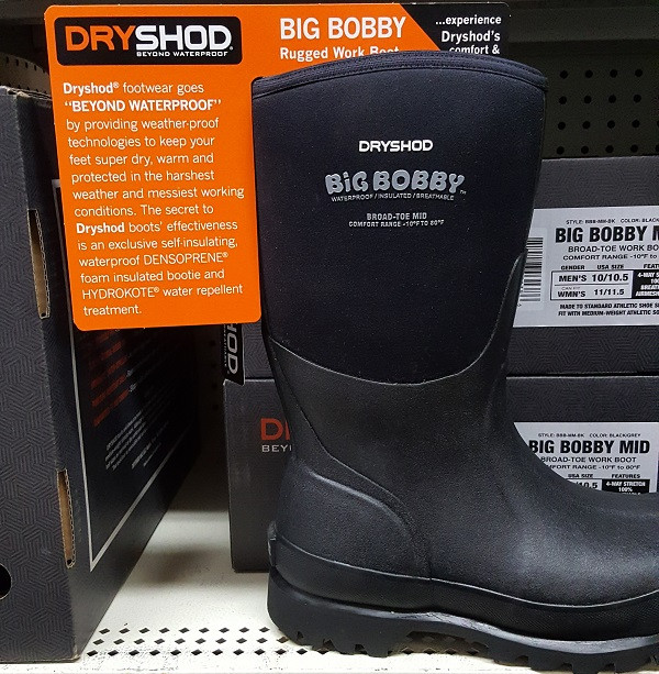 Dryshod waterproof boots keep you warm and dry. Comfortable!