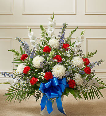 Red White Blue Funeral Piece