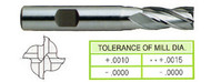 YG1 USA EDP # 16256CF 4 FLUTE METRIC REGULAR LENGTH TIALN-FUTURA COATED 8% COBALT 4.0 x 3/8 x 1/2 x 2-3/8