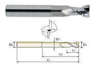 YG1 USA EDP # 39595TC 2 FLUTE 37 DEGREE HELIX EXTENDED NECK TICN-COATED ALU-POWER 5/8 x 5/8 x 5 N.615