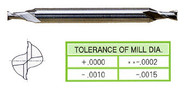 YG1 USA EDP # 49254CE 2 FLUTE STUB LENGTH DE MINIATURE TIALN-EXTREME COATED 8% COBALT 3/64 x 3/16 x 1/16 x 2