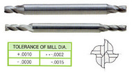 YG1 USA EDP # 53260CN 4 FLUTE REGULAR LENGTH DE MINIATURE TIN COATED 8% COBALT 3/32 x 3/16 x 9/32 x 2-1/4