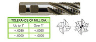 YG1 USA EDP # 64461CN 6 FLUTE REGULAR LENGTH CENTER CUT COARSE PITCH ROUGHER TIN COATED 8% COBALT 1-1/2 x 1-1/4 x 2 x 4-1/2