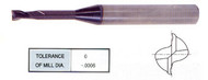 YG1 USA EDP # 93548 2 FLUTE REGULAR LENGTH 30 DEG HELIX FOR RIB PROCESSING X-POWER CARBIDE 1/32 x 1/8 x 3/64 x 7/32 x 2 x .029