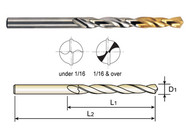 YG1 USA EDP # D1GP139104 HSS(M2) JOBBERS LENGTH STRAIGHT SHANK GOLD-P DRILLS (10 PC SET) D x 2-3/4 x 4