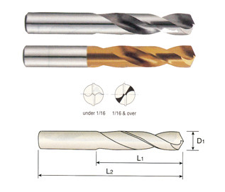 Straight Shank Slow Spiral Pack of 5 YG-1 D4148 High Speed Steel Screw Machine Drill Bit #33 Size 7//64 Diameter x 1-7//8 Length 135 Degree TiN Finish