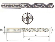 YG1 USA EDP # DGE433030 CARBIDE DREAM DRILL FOR ALUMINUM W/ COOLANT (5XD) - METRIC 3.0 x 6 x 28 x 66