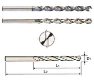 YG1 USA EDP # DL517006 HSSCo5 PARABOLIC FLUTE TAPER LENGTH STRAIGHT SHANK DRILL (10 PC SET) 3/32 x 2-1/4 x 4-1/4