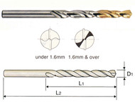 YG1 USA EDP # DLGP195044 HSS-Co5% JOBBERS LENGTH STRAIGHT SHANK GOLD-P DRILLS 4.4 x 47 x 80