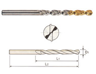 YG1 USA EDP # DLGP512201 HSS(M35) JOBBER, WORM PATTERN TYPE SS GOLD-P DRILL FOR DEEP HOLES (10 PC SET) #47 x 1 x 2