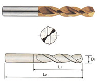 YG1 USA EDP # DN514006 HSS(M35) SCREW MACHINE PARABOLIC TIN COATED DRILL (10 PC SET) 3/32 x 3/4 x 1-3/4