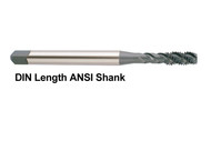YG1 USA EDP # G1162 2 FLUTE SPIRAL FLUTED MODIFIED BOTTOMING DIN LENGTH ANSH SHANK TIN COATED TAP FOR MULTI PURPOSE 4 - 40, H2