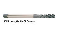 YG1 USA EDP # G1343 3 FLUTE SPIRAL FLUTED MODIFIED BOTTOMING DIN LENGTH ANSH SHANK TIN COATED TAP FOR MULTI PURPOSE 10 - 32, H3