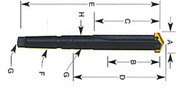 YG1 USA EDP # P01002 TAPER SHANK & STRAIGHT FLT SHORT LENGTH SPADE DRILL HOLDER 33/64 - 11/16, SERIES 0