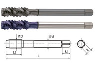 YG1 USA EDP # T1343C HSS-EX COMBO MODI SPIRAL FLUTE TAP DIN LENGTH ANSI SHANK TICN COATED #10-32 UNF GH3 60.3 OAL