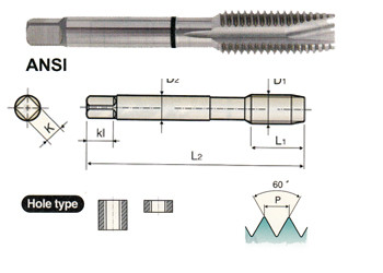 Alvord Polk 155-2 High-Speed Steel Taper Pin Reamer Round Shank Left Hand Spiral Flute Size Number: 2/0 Uncoated Finish 