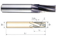 YG1 USA EDP # TE820 THREAD MILLS SOLID CARBIDE 60 DEGREE HELICAL FLUTE TIALN COATED FOR UNIFIED INTERNAL THREADS - ANSI B 1.1 1*1/8 & 1*1/4-7
