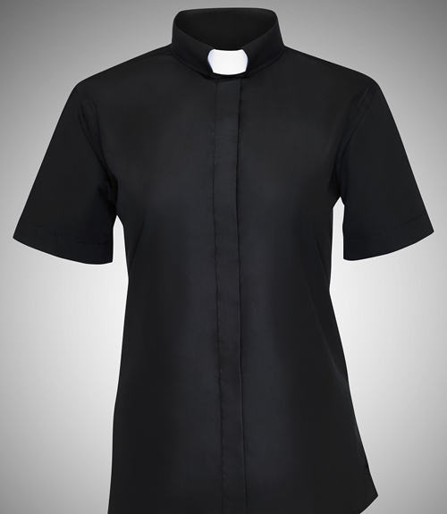 Women's Short-Sleeve Tab Collar Clergy Shirt