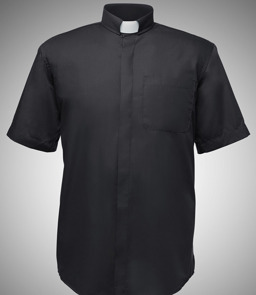 Men's Short-Sleeve Tab Collar Clergy Shirt