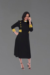 Black and Gold Clergy Dress