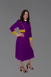 Purple and Gold Clergy Dress