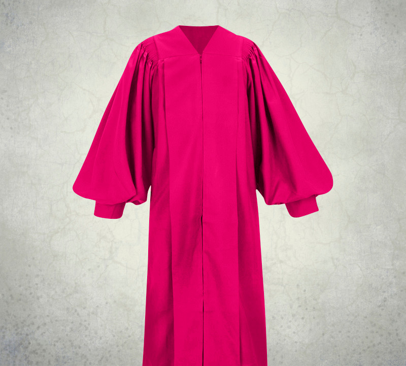 Ladies Clergy Robe Pulpit Robe Fuchsia