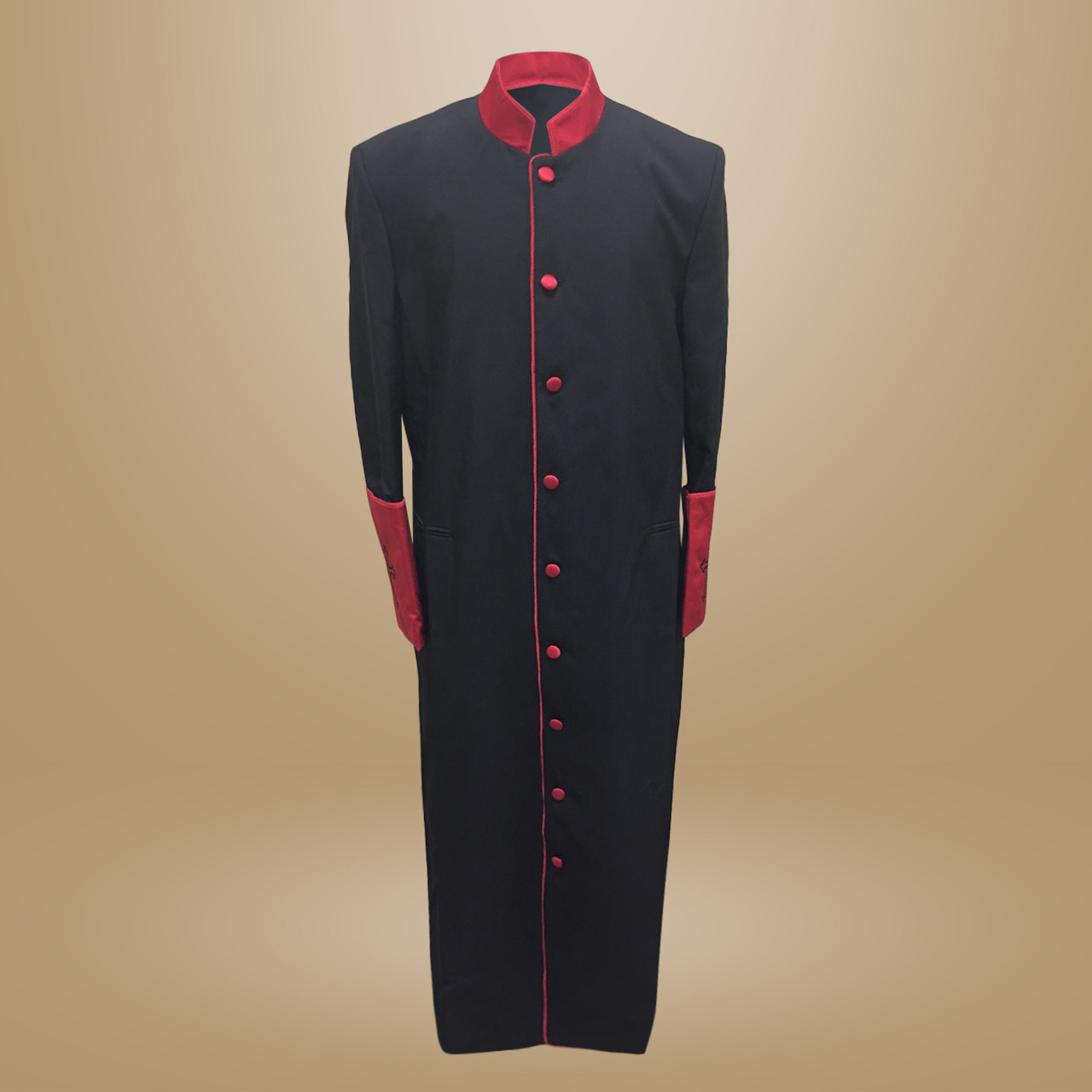Men's Black and Red Clergy Robe By Clergy Mart & Co.